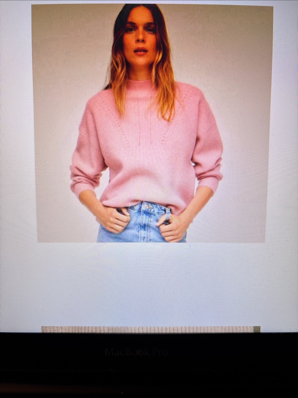 Mango Dusty Pink Knit Sweater